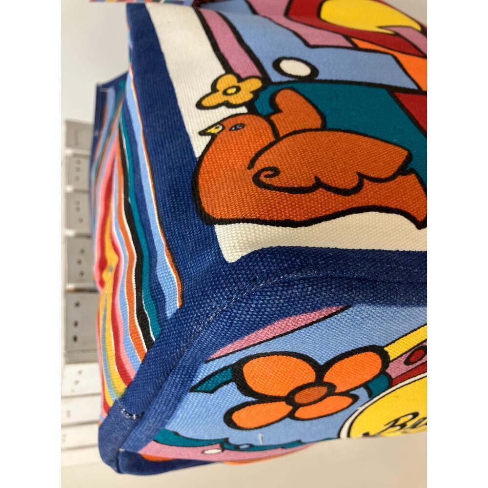 BRIGHTON NWT MULTI COLOR POWER OF LOVE CANVAS TOTE BAG - Picture 8 of 13